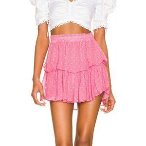 NEW LoveShackFancy Hot Pink Cherry Skirt
